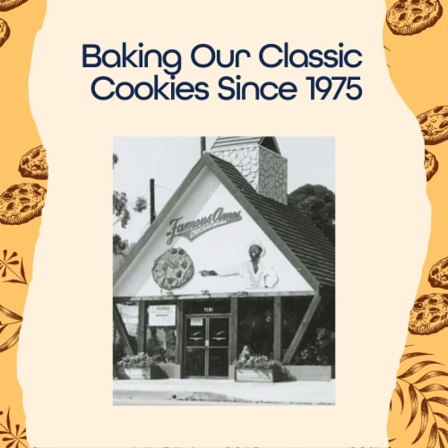 Famous Amos Chocolate Chip Cookies, Original Recipe 50th Anniversary Edition​ Perspective: right
