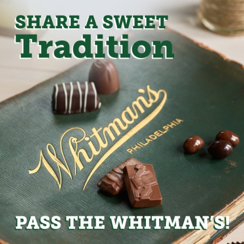 WHITMAN'S SAMPLER Assorted Milk & Dark Chocolate Gift Box, 10 oz Perspective: right