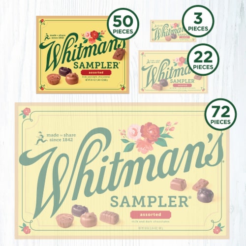 WHITMAN'S SAMPLER Assorted Milk & Dark Chocolate Gift Box Perspective: right