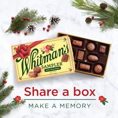 WHITMAN'S SAMPLER Christmas Assorted Milk Chocolate Gift Box Perspective: right
