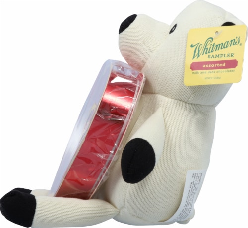 Whitman's® Assorted Chocolate Hearts Valentine Candy With Plush Bear Perspective: right
