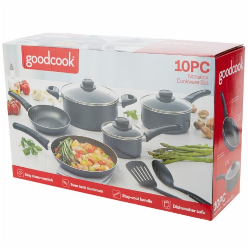 10-Piece Cookware Set w/ Utensils - GoodCook