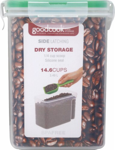 GoodCook® Medium Side Latching Food Storage Container with Scoop Perspective: right