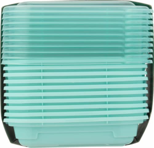GoodCook® Meal Prep Food Storage Containers - Light Blue Perspective: right