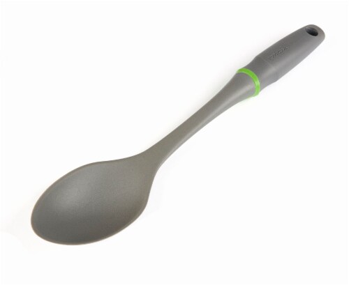 GoodCook® Nylon Basting Spoon - Gray/Green Perspective: right