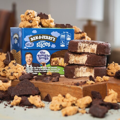 Ben & Jerry’s® The Tonight Dough Pint Slices Caramel Ice Cream Bars Perspective: right