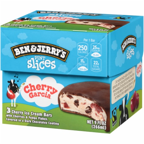 Ben & Jerry’s® Cherry Garcia Pint Slices Cherry Ice Cream Bars Perspective: right