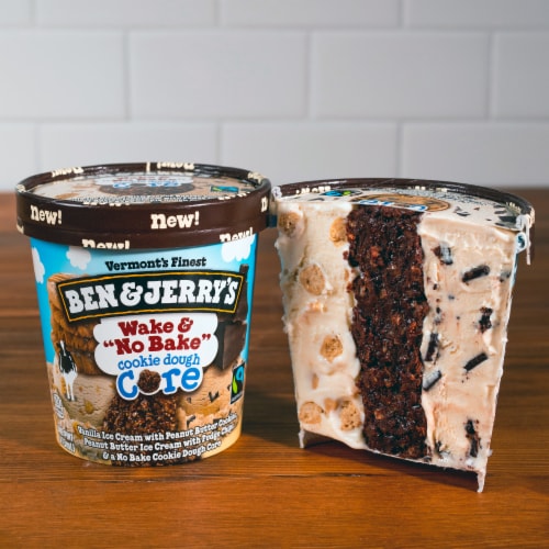 Ben & Jerry's Wake & No Bake Cookie Dough Core Ice Cream Perspective: right