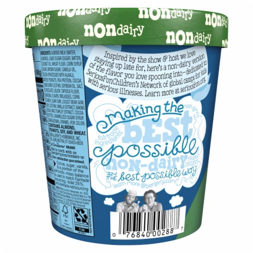 Ben & Jerry's Dairy Free The Tonight Dough™ with Oat Milk Base Frozen Dessert Pint Perspective: right