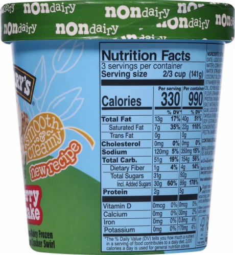 Ben & Jerry's® Dairy Free Strawberry Cheezecake Ice Cream Pint Perspective: right