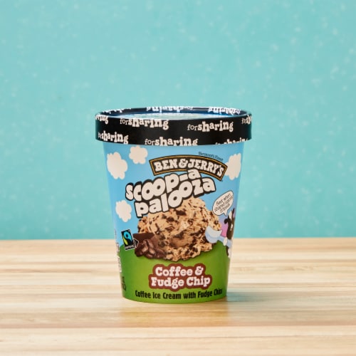 Ben & Jerry's Scoop-A-Palooza Coffee & Fudge Chip Ice Cream Perspective: right