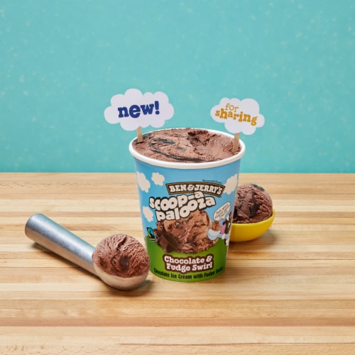 Ben & Jerry's Scoop-A-Palooza Chocolate & Fudge Swirl Ice Cream Perspective: right