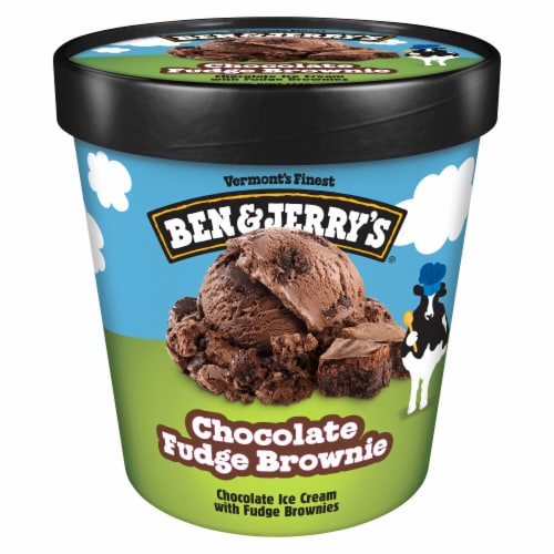Ben & Jerry's Chocolate Fudge Brownie Ice Cream Pint Perspective: right