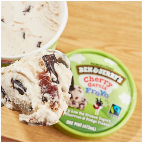 Ben & Jerry's® Cherry Garcia Frozen Yogurt Perspective: right