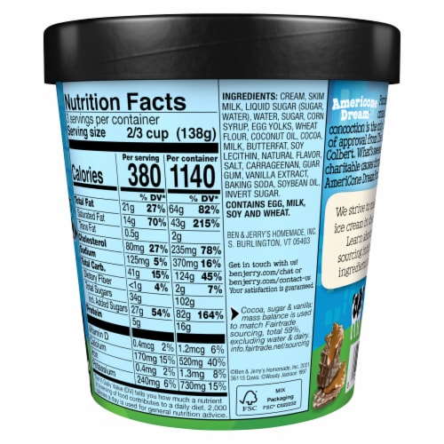 Ben & Jerry's Ice Cream Pint Americone Dream® Vanilla Perspective: right