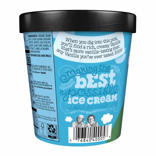 Ben & Jerry's Non-GMO Vanilla Ice Cream Perspective: right