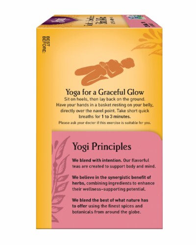 Yogi Soothing Rose Hibiscus Skin Detox Organic Green Tea Bags Perspective: right