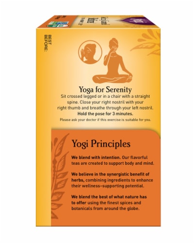 Yogi Soothing Caramel Bedtime Organic Herbal Tea Bags Perspective: right