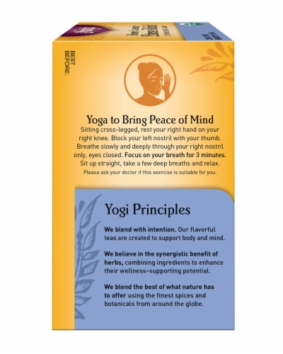 Yogi Honey Lavender Stress Relief Organic Herbal Tea Bags Perspective: right