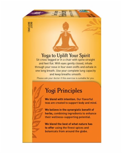Yogi Sweet Tangerine Positive Energy Tea Bags Perspective: right