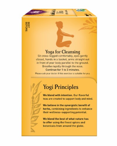 Yogi Organic Roasted Dandelion Spice Caffeine Free Detox Tea Bags Perspective: right