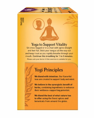 Yogi Sweet Clementine Stress Support Caffeine Free Tea Bags Perspective: right