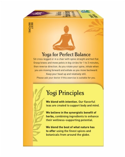 Yogi Bright Peach Positive Energy Organic Oolong Tea Bags Perspective: right