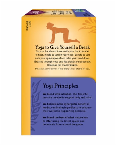 Yogi Blueberry Sage Stress Relief Organic Herbal Tea Bags Perspective: right
