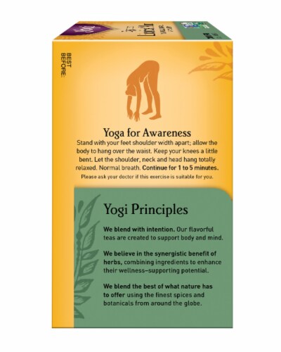 Yogi Egyptian Licorice Mint Caffeine Free Tea Bags Perspective: right