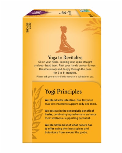 Yogi Ginger Organic Herbal Tea Bags Perspective: right