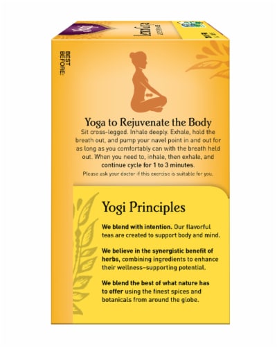 Yogi Lemon Ginger Organic Herbal Tea Bags Perspective: right