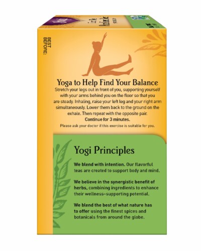Yogi Pure Green Decaffeinated Tea Bags Perspective: right