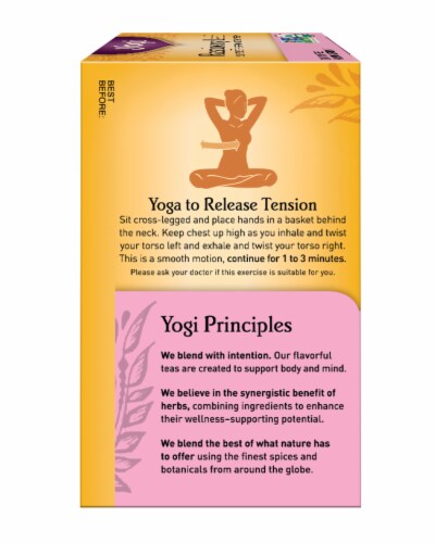 Yogi Woman's Raspberry Leaf Caffeine Free Tea Bags Perspective: right