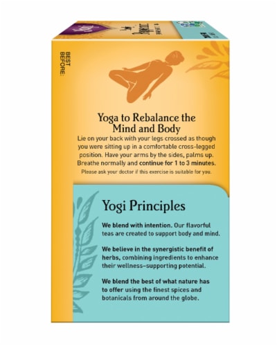 Yogi Organic Purely Peppermint Caffeine Free Tea Bags Perspective: right