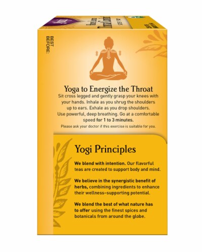 Yogi Honey Lemon Throat Comfort Organic Herbal Tea Bags Perspective: right