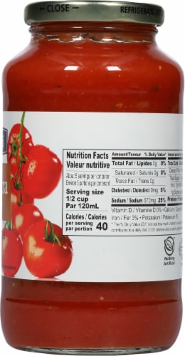 Tonelli Premium Marinara Mushroom Pasta Sauce Perspective: right