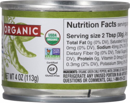 Rio Luna™ Organic Diced Green Chiles Perspective: right