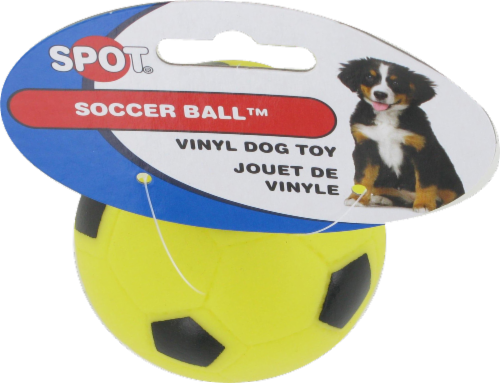 SPOT® Vinyl Soccer Ball Dog Toy Perspective: right
