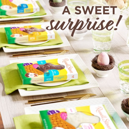 RUSSELL STOVER Easter Bunny Solid Milk Chocolate Candy Rabbit Perspective: right