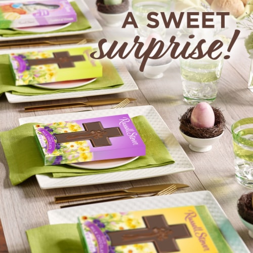 RUSSELL STOVER Solid Milk Chocolate Candy Easter Cross Perspective: right