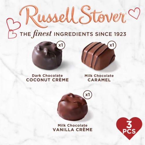 RUSSELL STOVER Valentine's Day Photo Heart Chocolate Gift Box Perspective: right
