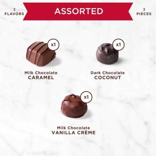 RUSSELL STOVER Valentine's Day Magical Heart Assorted Milk & Dark Chocolate Gift Box Perspective: right