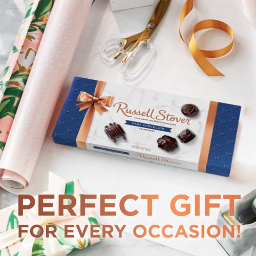 RUSSELL STOVER Assorted Dark Chocolate Gift Box, 9.4 oz Perspective: right