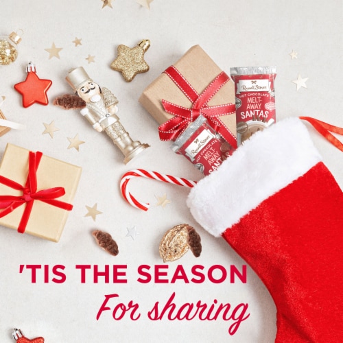 RUSSELL STOVER Christmas Hot Chocolate Melt-Away Milk Chocolate Santas Perspective: right