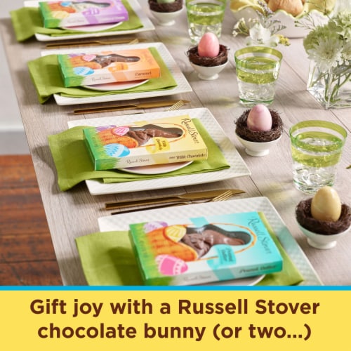 RUSSELL STOVER Easter Empowerment Solid Milk Chocolate Easter Bunny Perspective: right