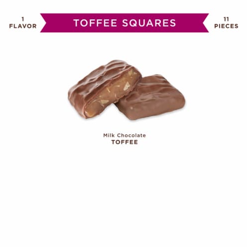 RUSSELL STOVER Milk Chocolate Toffee Squares Candy Bag Perspective: right