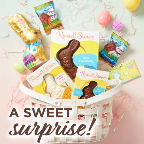 RUSSELL STOVER Easter Bunny Money Solid Milk Chocolate Candy Bar Perspective: right
