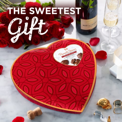 Valentine's Day Pecan Delights Milk Chocolate Heart Gift Box Perspective: right