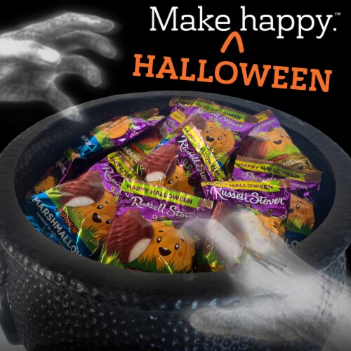 RUSSELL STOVER Halloween Milk Chocolate Marshmallow Pumpkin Perspective: right