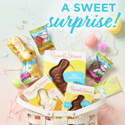 RUSSELL STOVER Easter Raspberry Crème Dark Chocolate Candy Easter Egg Perspective: right